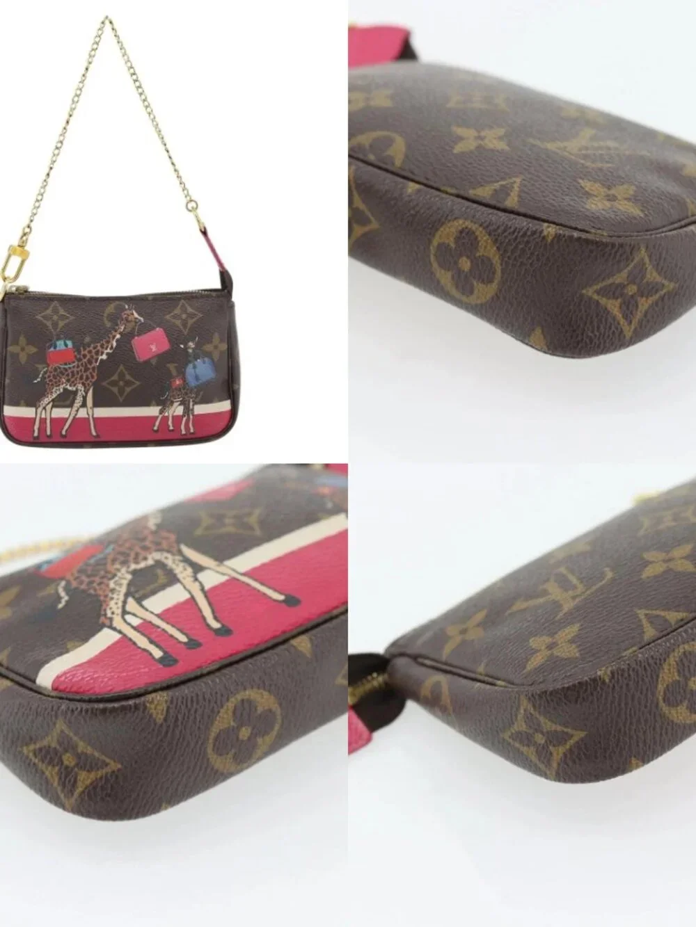 LOUIS VUITTON Monogram Giraffe Mini Pochette Pouch M62087 LV Auth 181445V